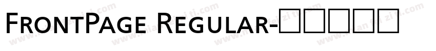 FrontPage Regular字体转换